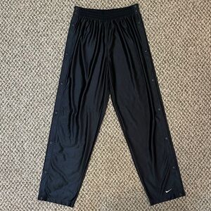 Vintage 90s Nike Ankle Swoosh Tear Away Warm Up Pants - Black